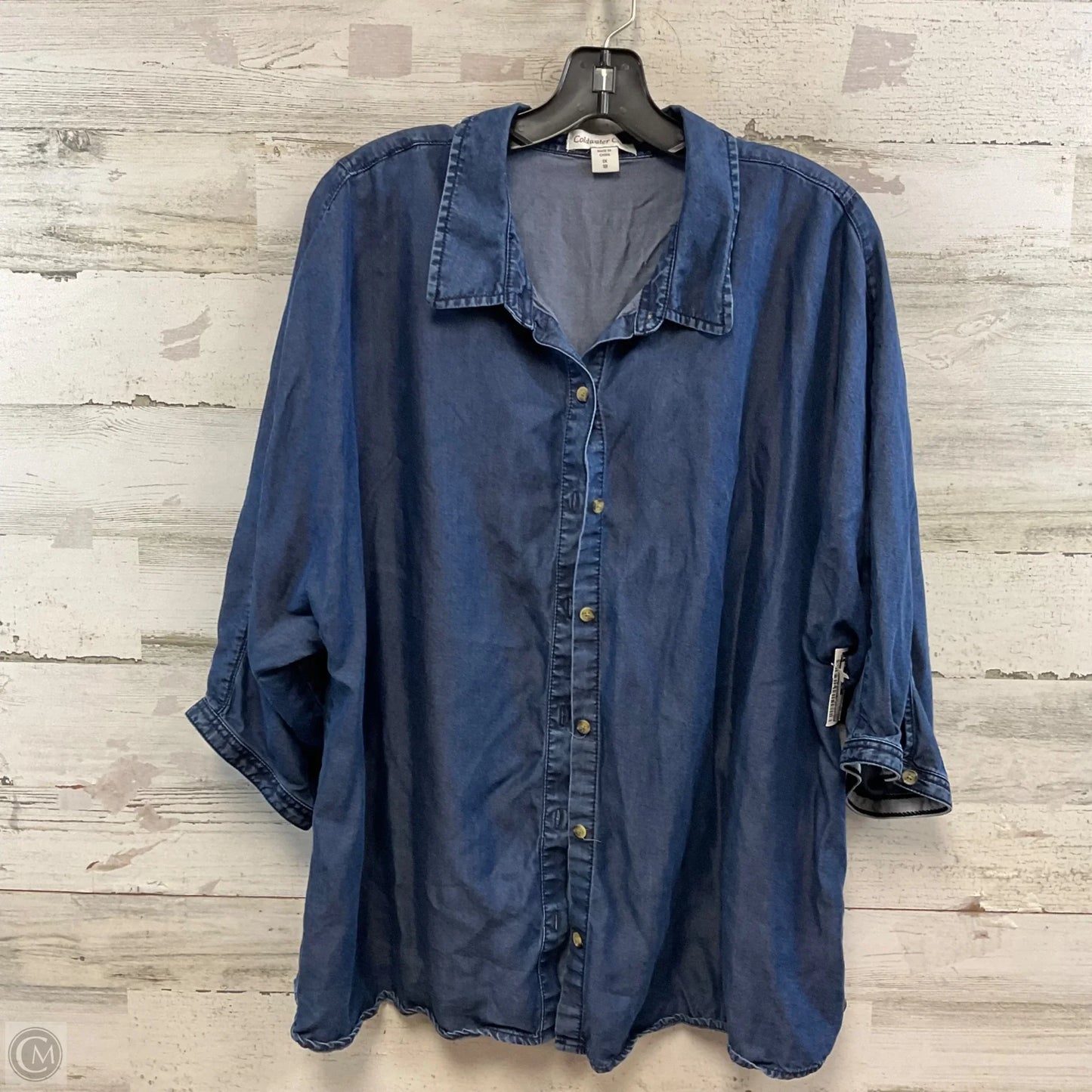Top 3/4 Sleeve By Coldwater Creek In Blue, Size: 1x