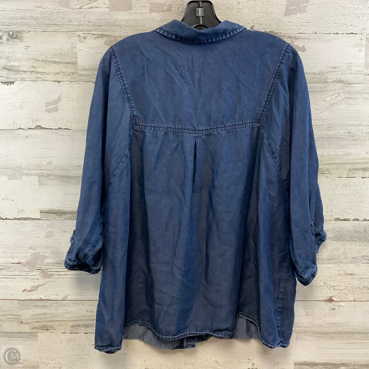 Top 3/4 Sleeve By Coldwater Creek In Blue, Size: 1x
