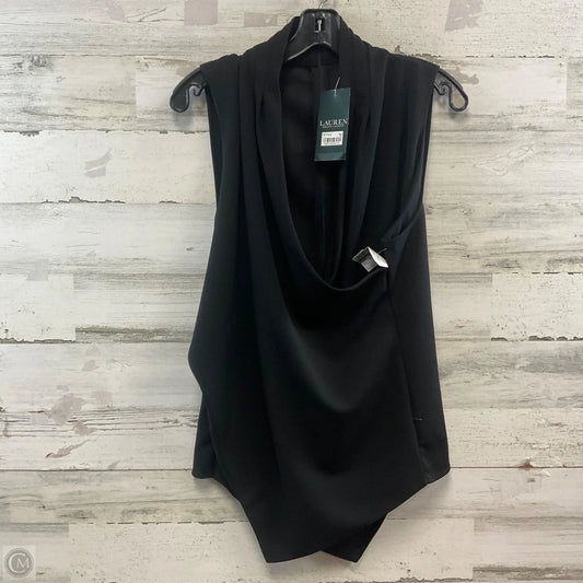 Blouse Sleeveless By Lauren By Ralph Lauren In Black, Size: L