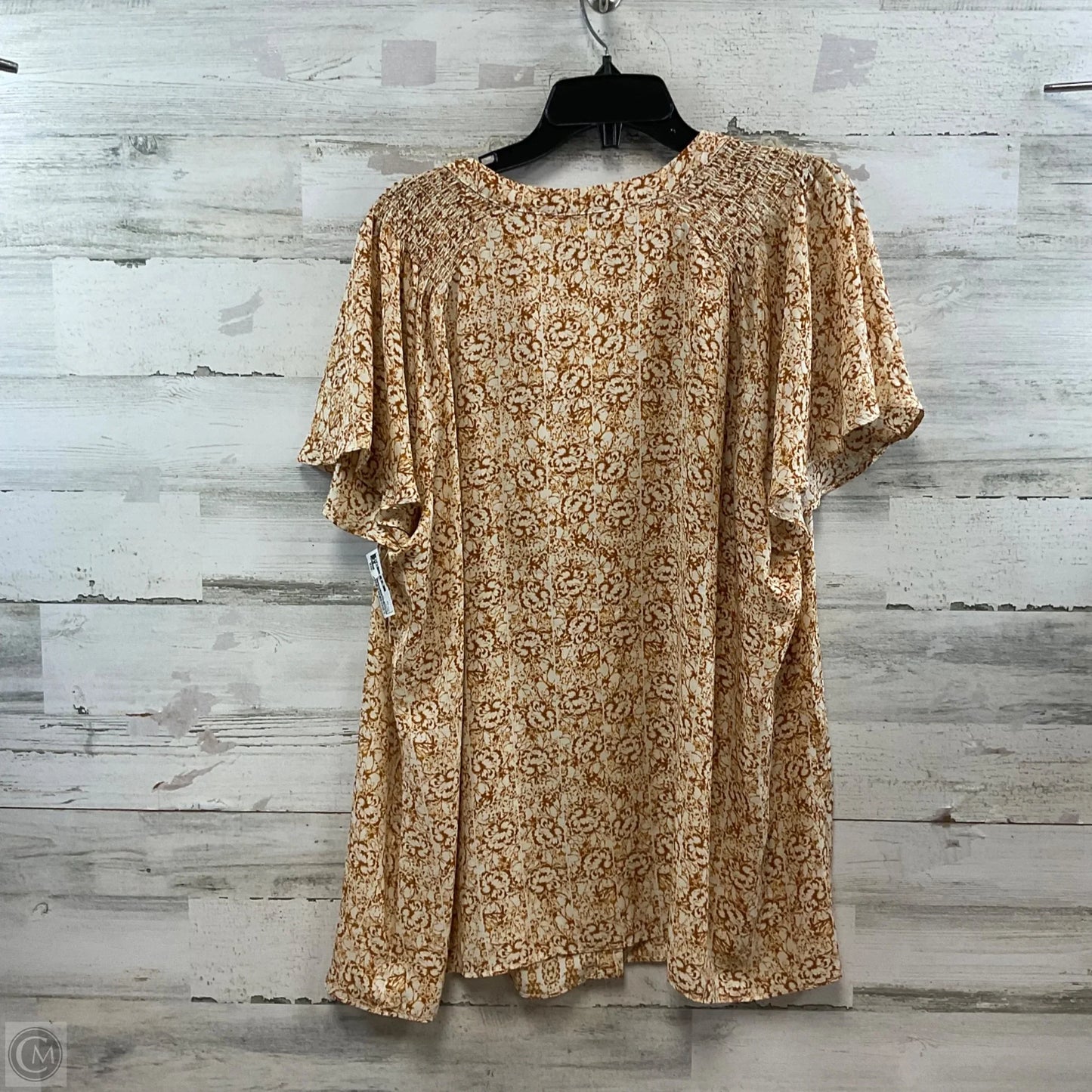 Blouse Short Sleeve By Rose And Olive In Brown, Size: 2x