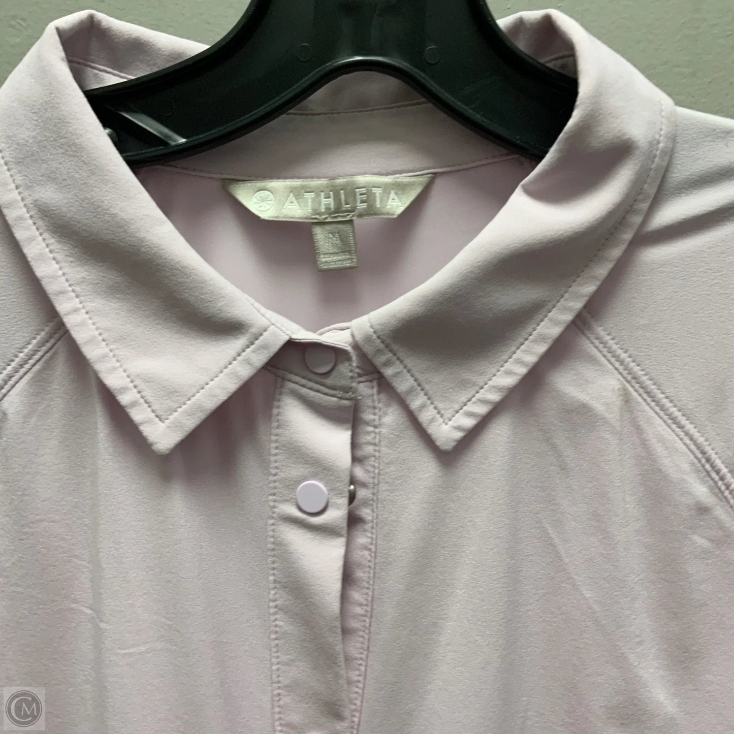 Athletic Top Long Sleeve Collar By Athleta In Purple, Size: M