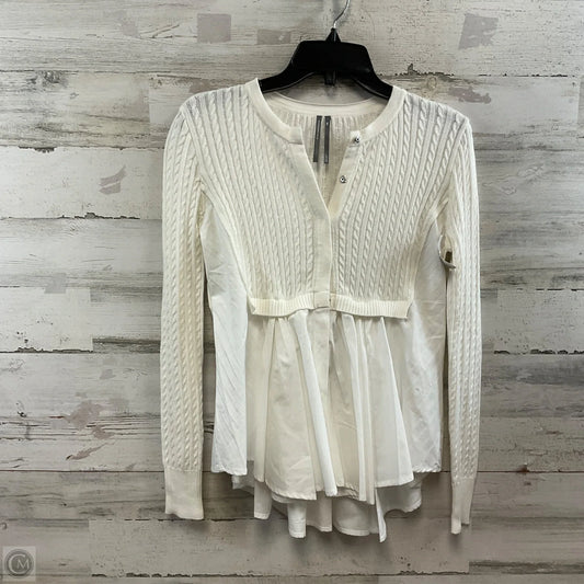 Blouse Long Sleeve By Anthropologie In White, Size: Xxs