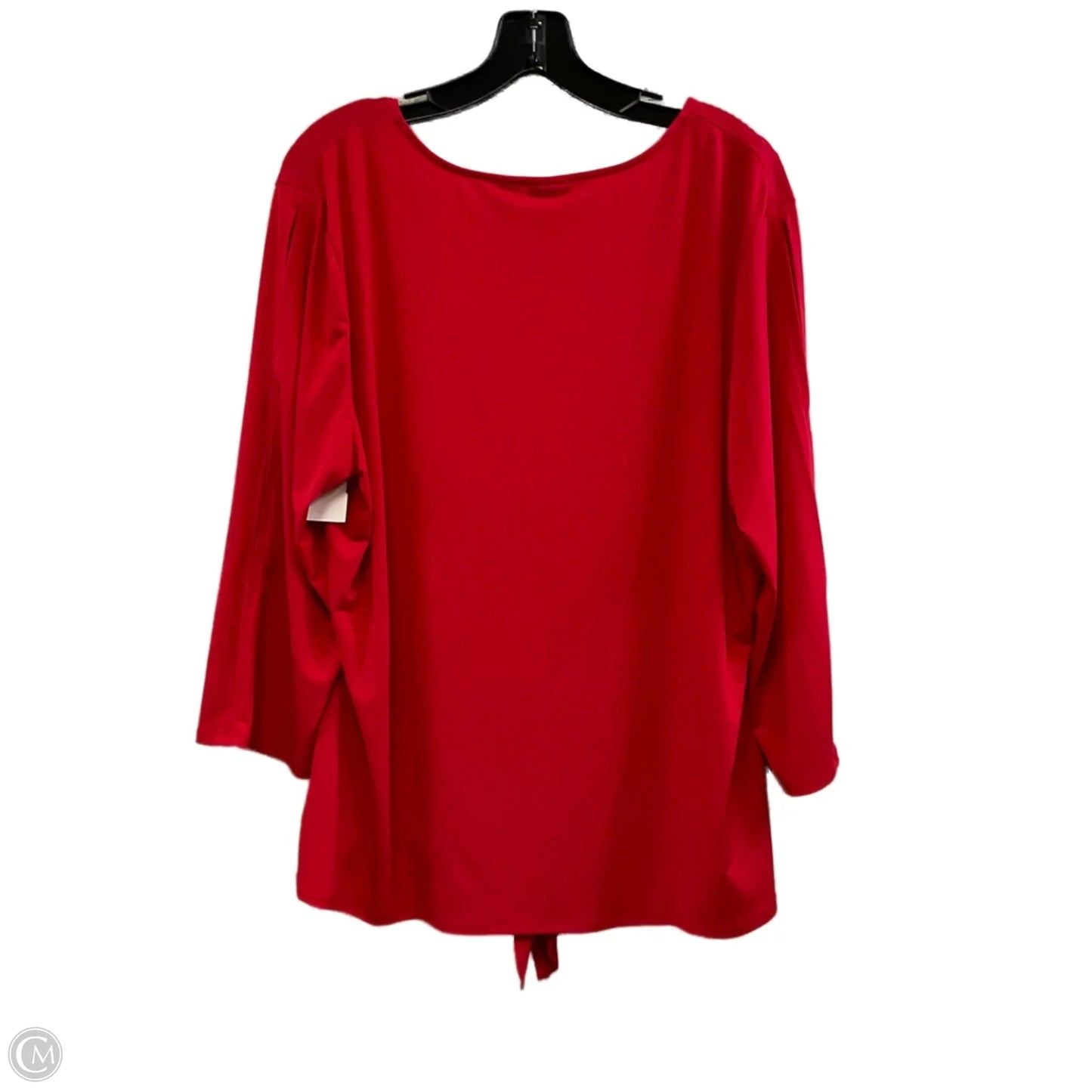 Blouse 3/4 Sleeve By Chicos In Red, Size: Xl
