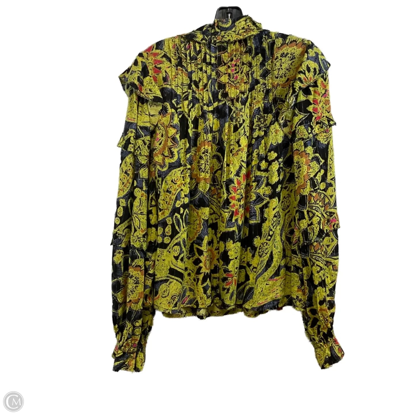 Blouse Long Sleeve By Jennifer & Grace In Green, Size: L