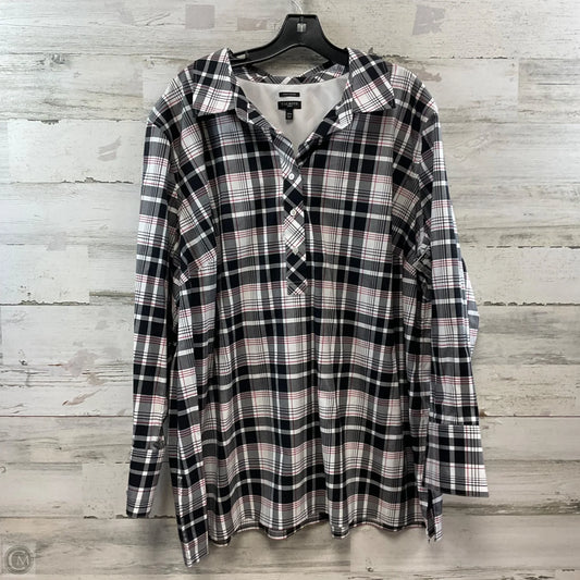 Blouse Long Sleeve By Talbots In Black, Size: 3x