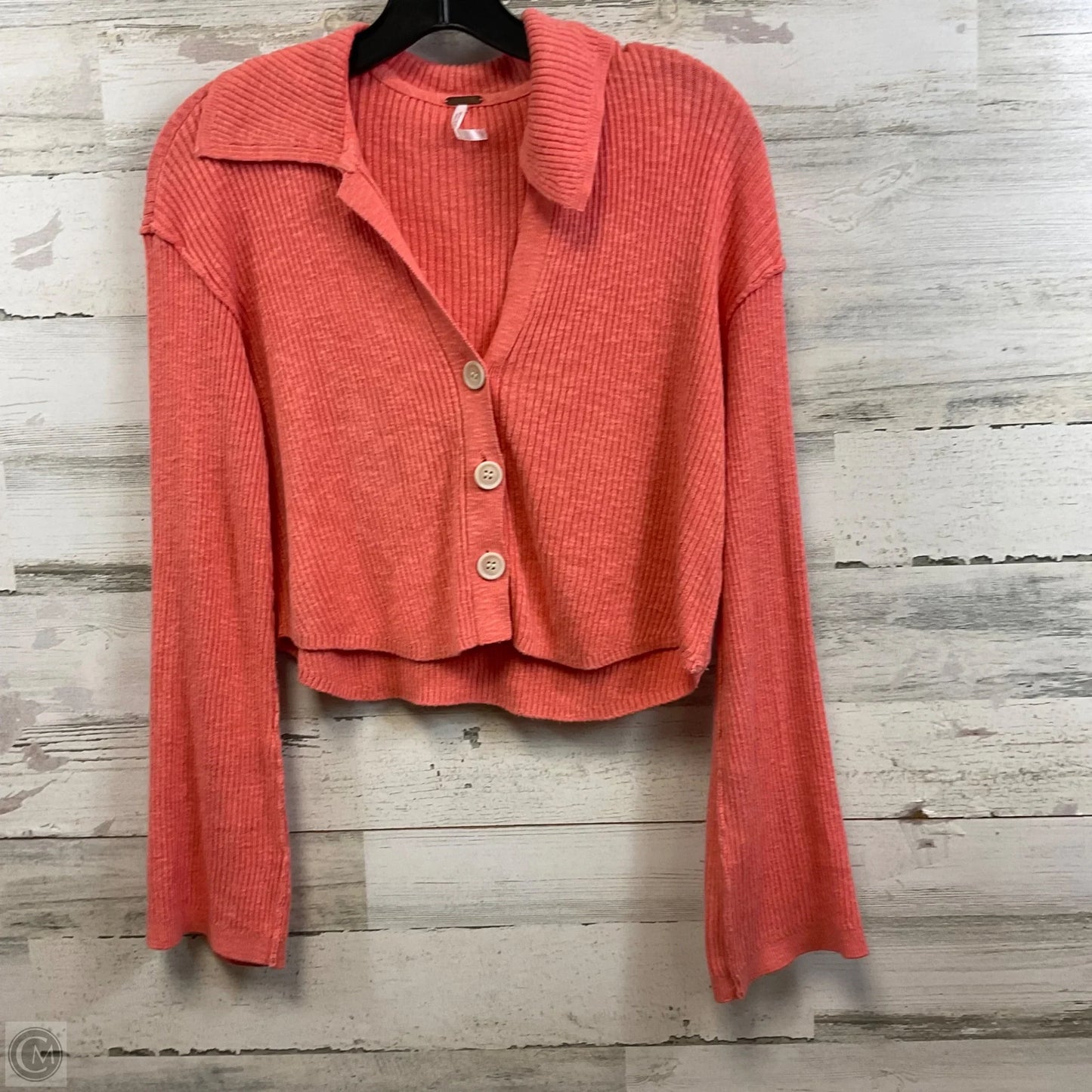 Sweater Cardigan By Free People In Orange, Size: Xs