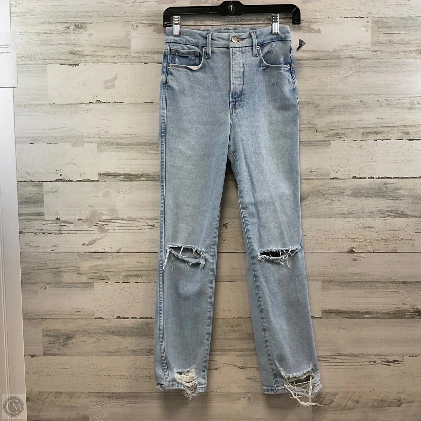 Jeans Skinny By Good American In Blue Denim, Size: 0