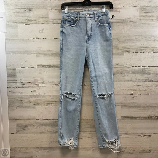 Jeans Skinny By Good American In Blue Denim, Size: 0