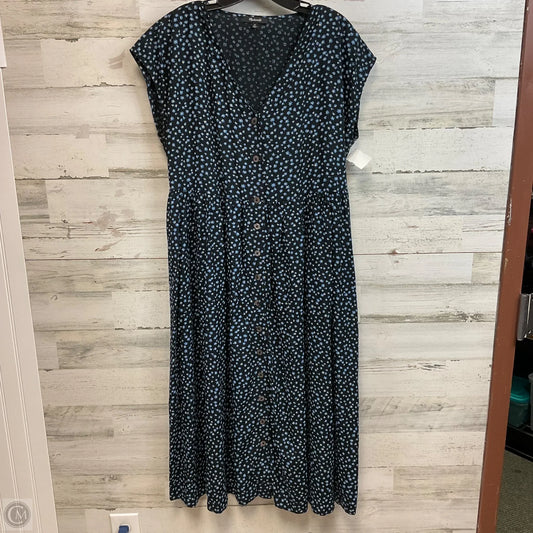 Dress Casual Midi By Madewell In Blue, Size: Xl