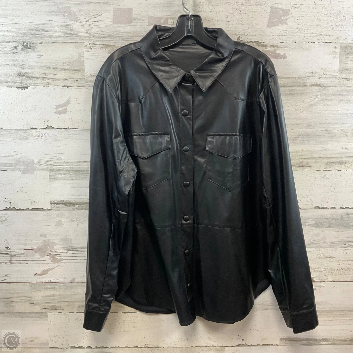 Jacket Shirt By Umgee In Black, Size: L