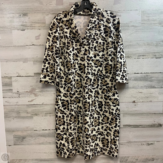 Dress Casual Midi By J Mclaughlin In Animal Print, Size: L