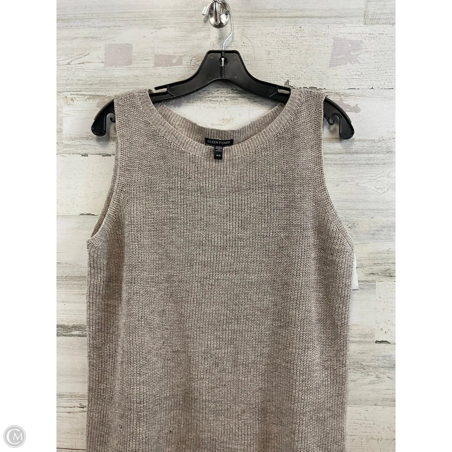 Vest Sweater By Eileen Fisher In Brown, Size: M