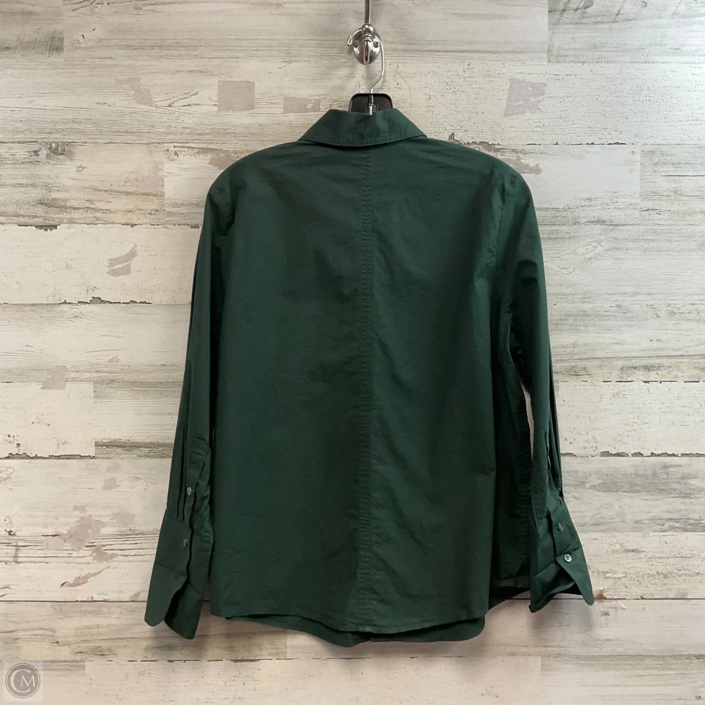 Blouse Long Sleeve By Banana Republic In Green, Size: Sp