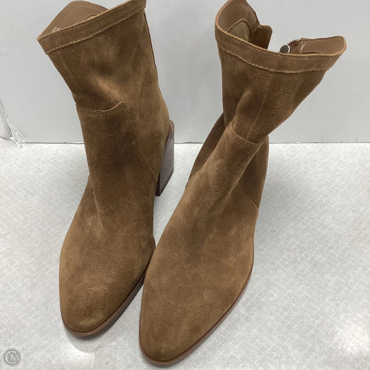 Boots Ankle Heels By Vince Camuto In Brown, Size: 9.5