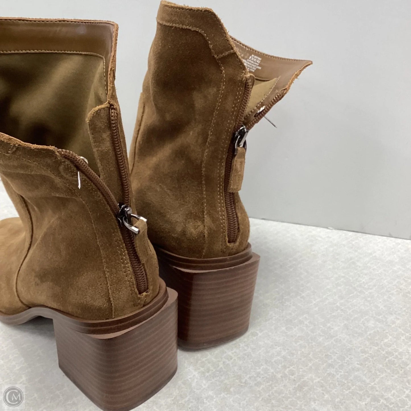 Boots Ankle Heels By Vince Camuto In Brown, Size: 9.5