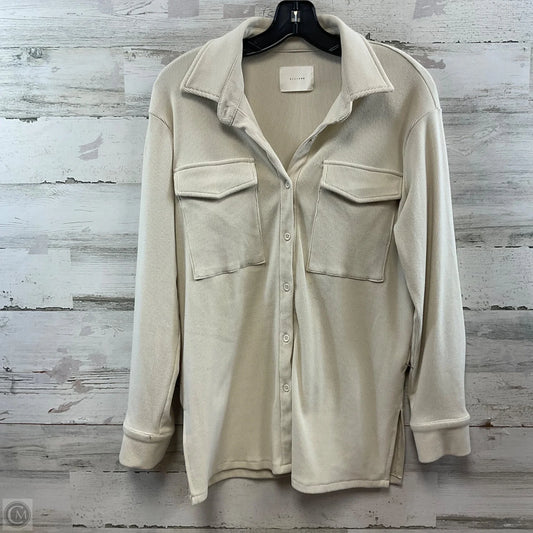 Blouse Long Sleeve By ALL: rowIn Tan, Size: S