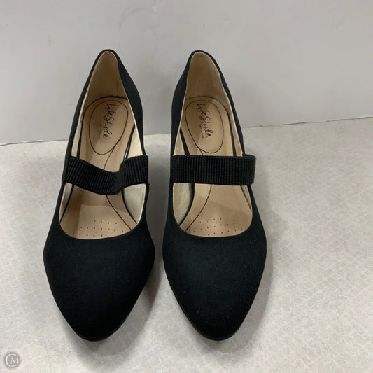 Shoes Heels Wedge By Life Stride In Black, Size: 11