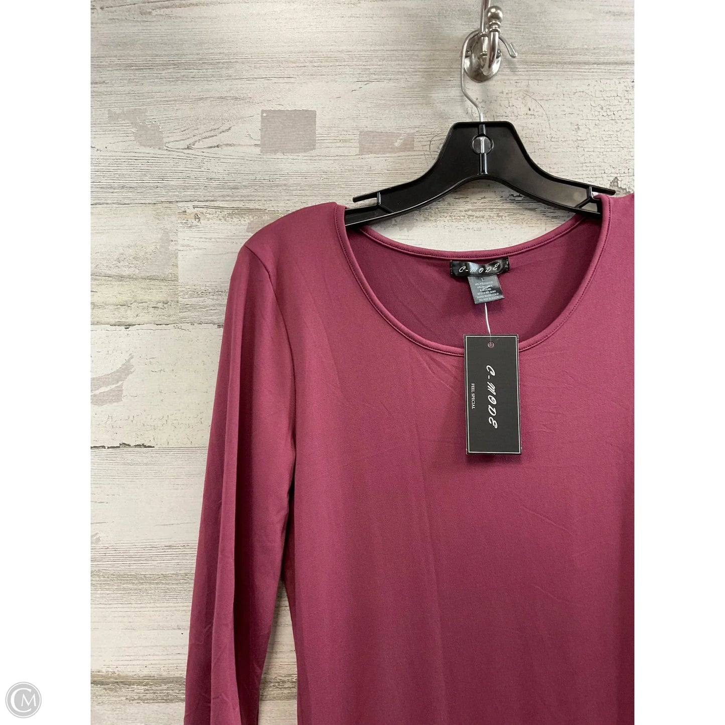 Dress Casual Midi By C MODE In Purple, Size: L