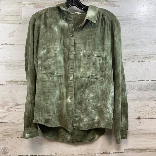 Blouse Long Sleeve By Cloth & Stone In Green, Size: S