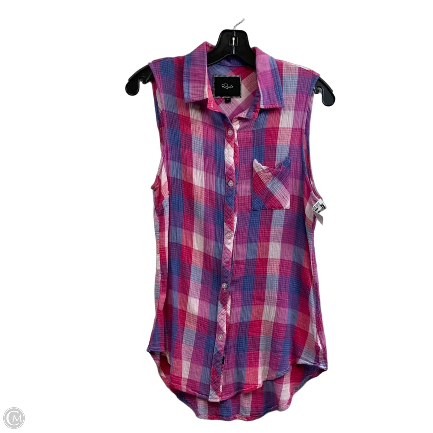 Blouse Sleeveless By Rails In Pink, Size: S