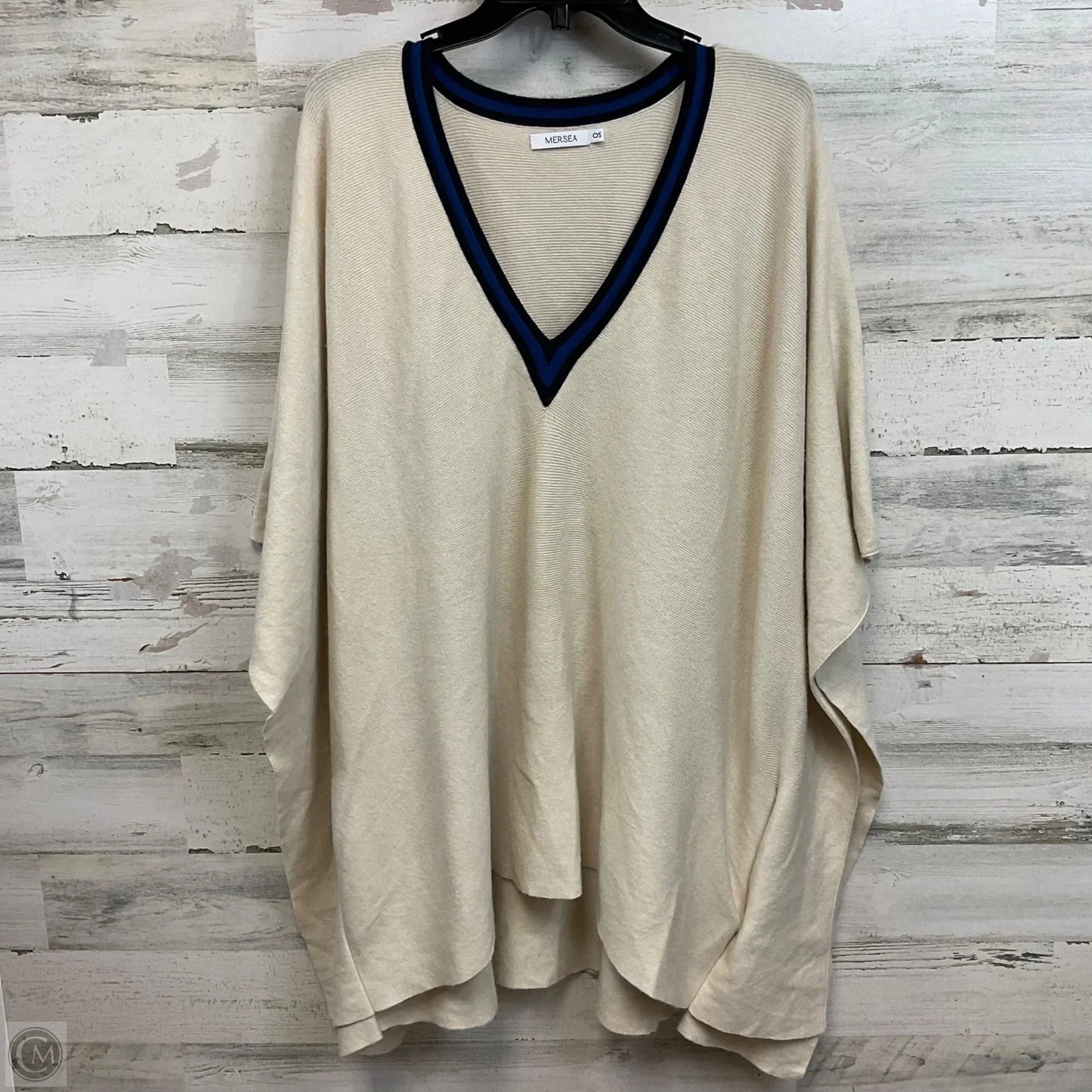 Poncho By Mer Sea In Cream, Size: Osfm