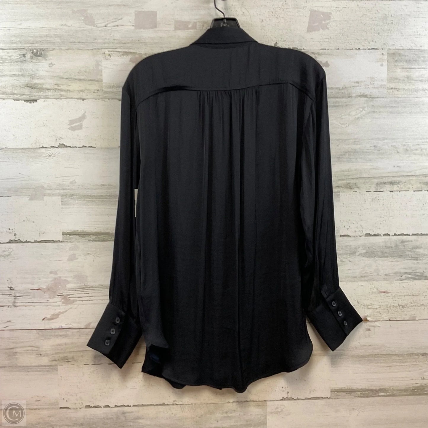 Blouse Long Sleeve By Anthropologie In Black, Size: M