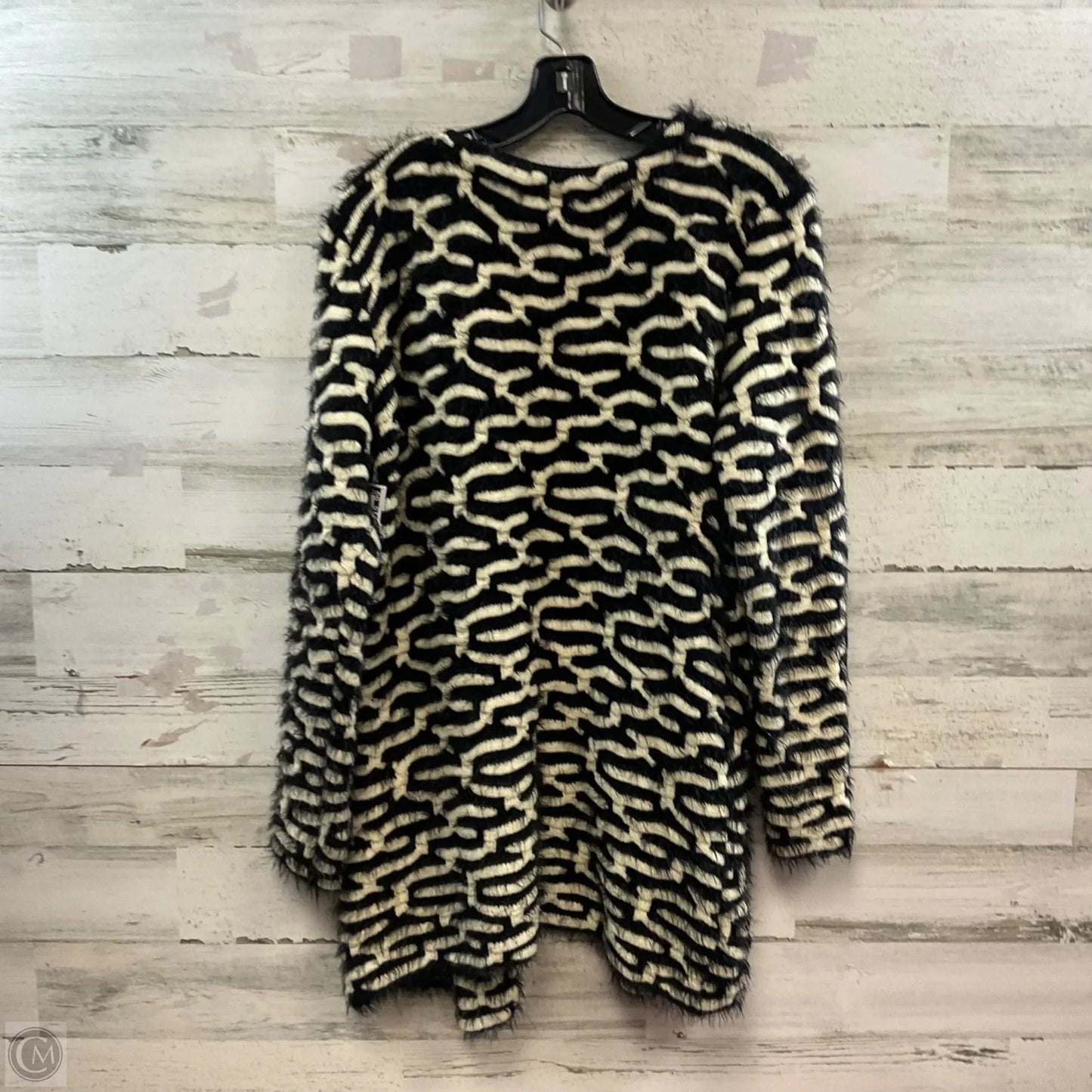 Sweater Cardigan By Adore In Black & Cream, Size: M