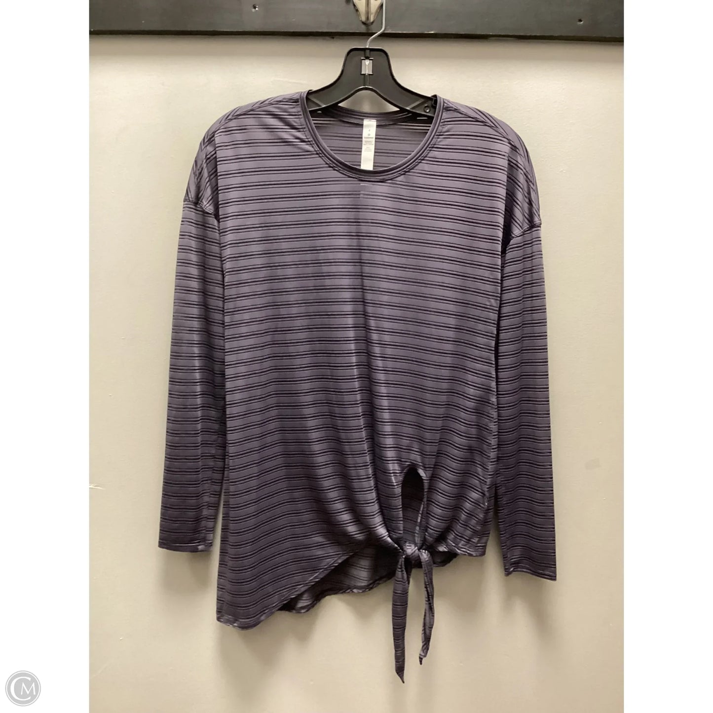 Athletic Top Long Sleeve Crewneck By Lululemon In Blue, Size: S