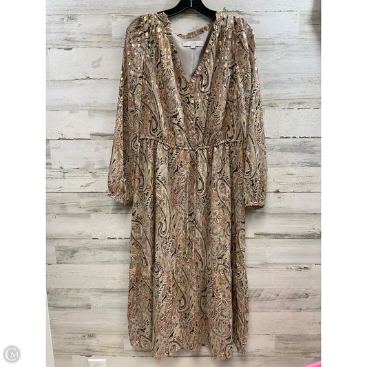 Dress Casual Maxi By Loft In Brown, Size: L