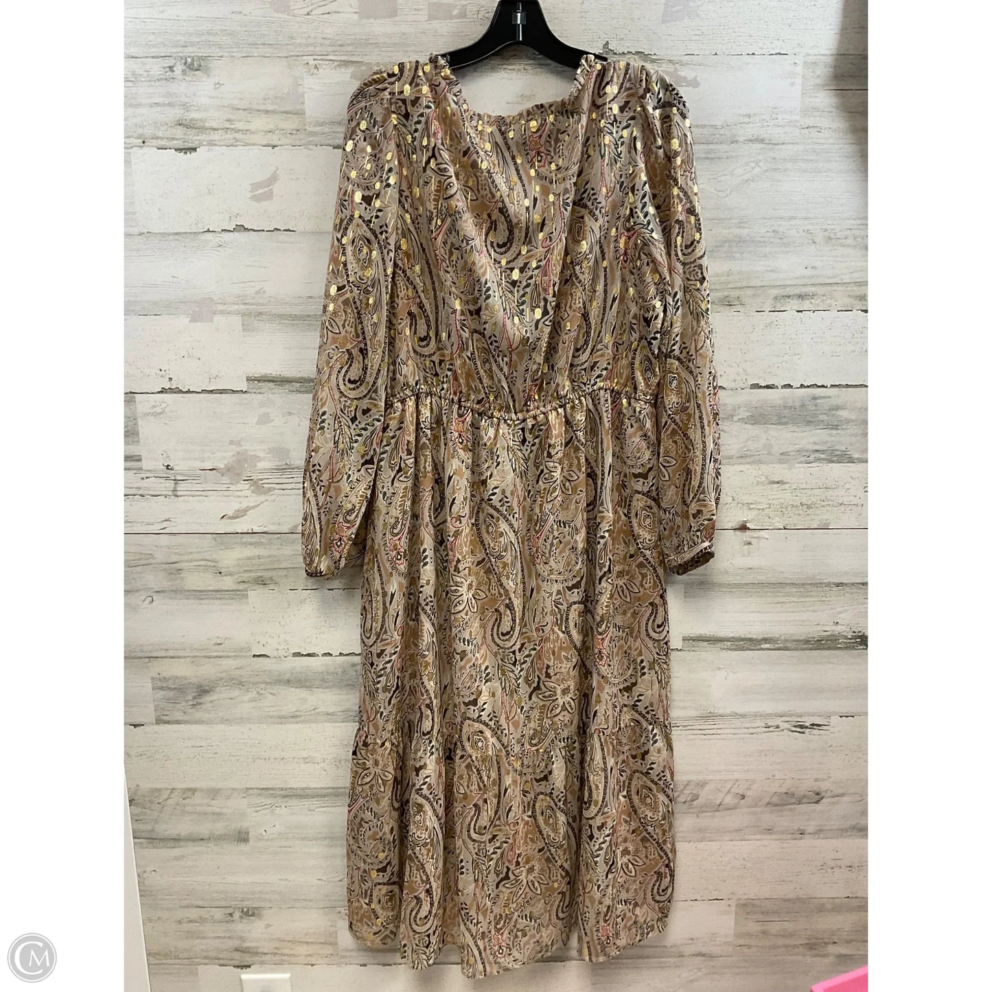 Dress Casual Maxi By Loft In Brown, Size: L