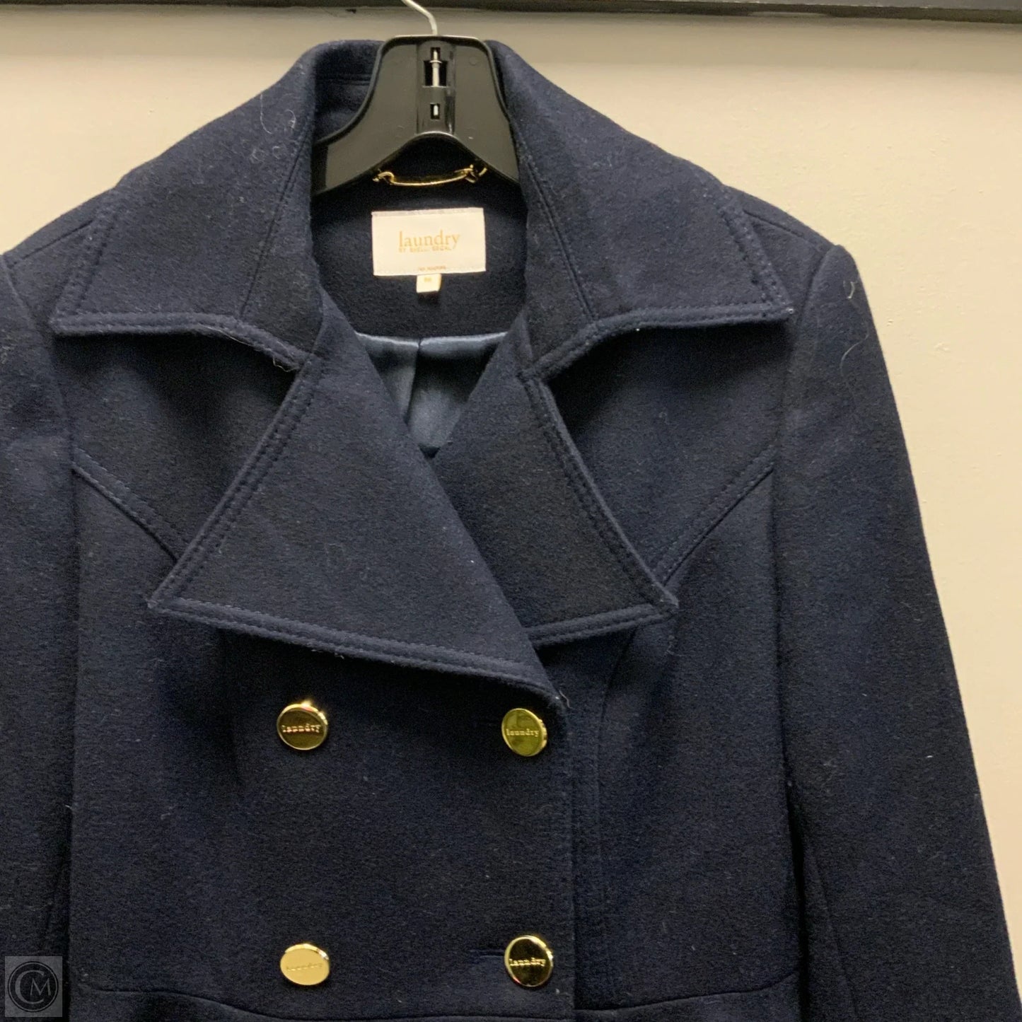 Coat Wool By Laundry In Blue, Size: M