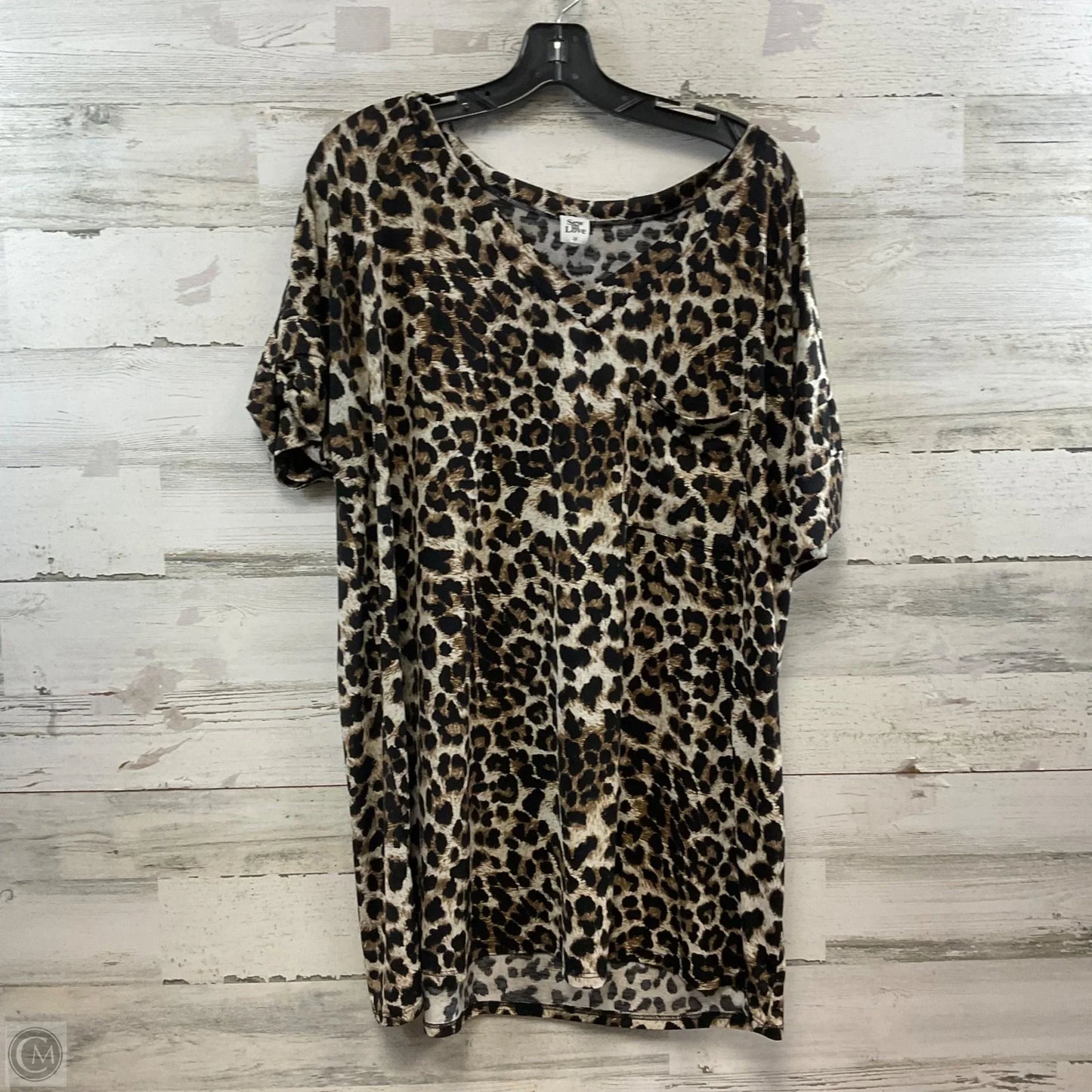 Blouse Short Sleeve By Sew In Love In Animal Print, Size: 2x
