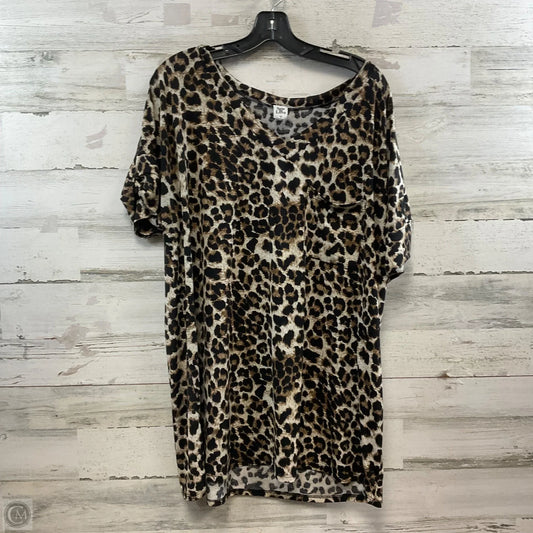 Blouse Short Sleeve By Sew In Love In Animal Print, Size: 2x