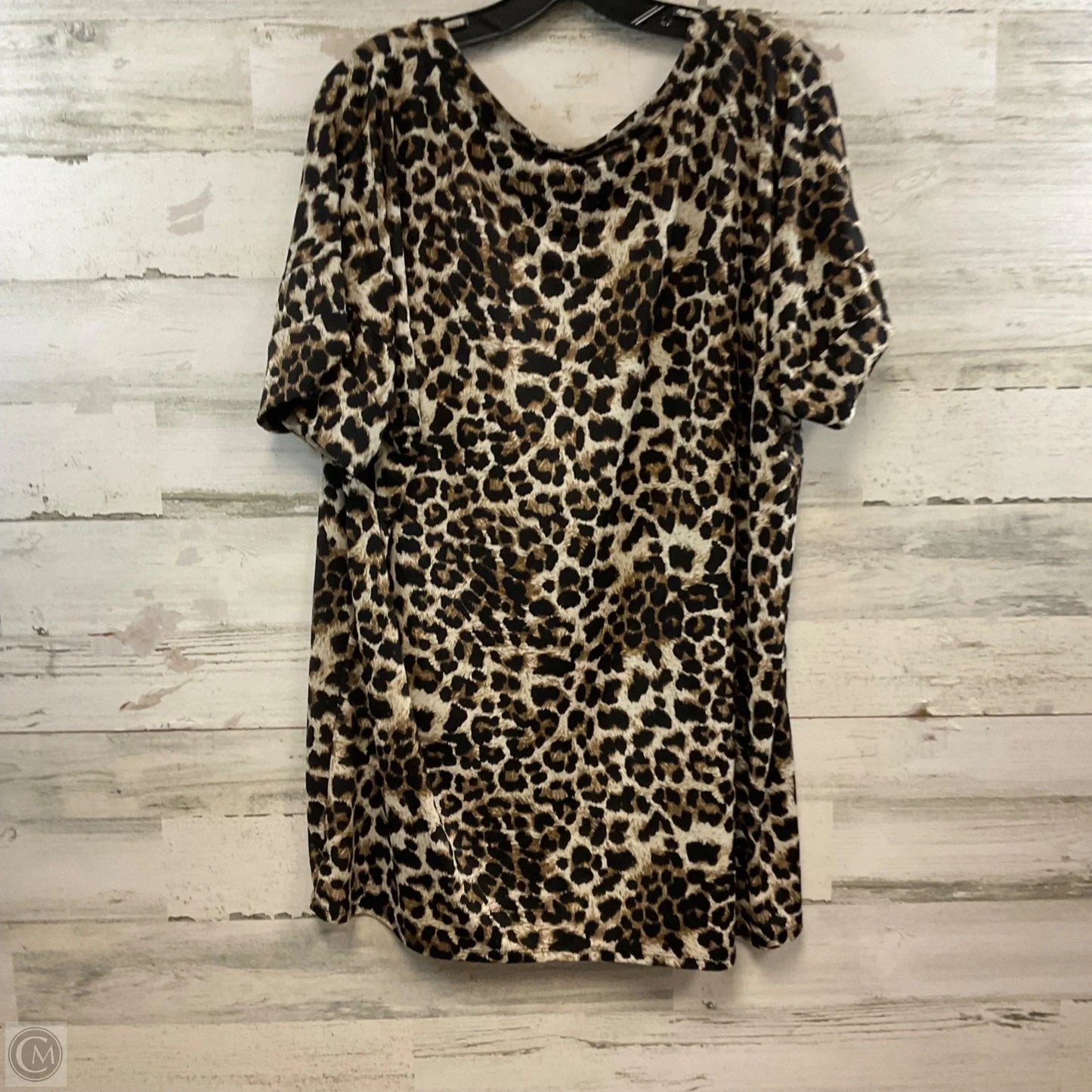 Blouse Short Sleeve By Sew In Love In Animal Print, Size: 2x