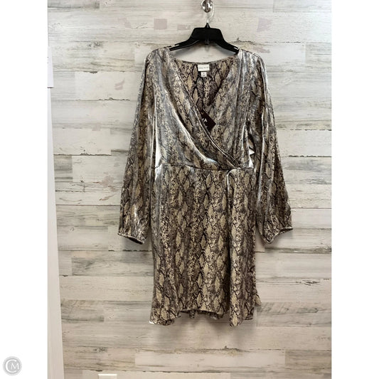 Dress Casual Short By Ava & Viv In Snakeskin Print, Size: 1x