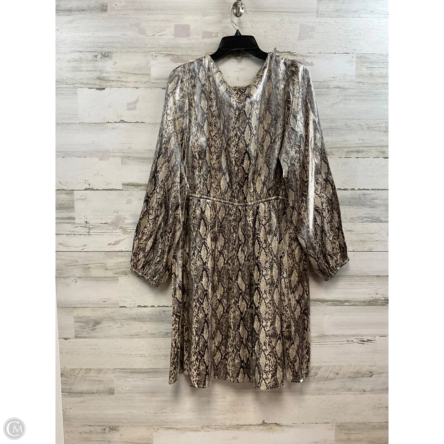 Dress Casual Short By Ava & Viv In Snakeskin Print, Size: 1x