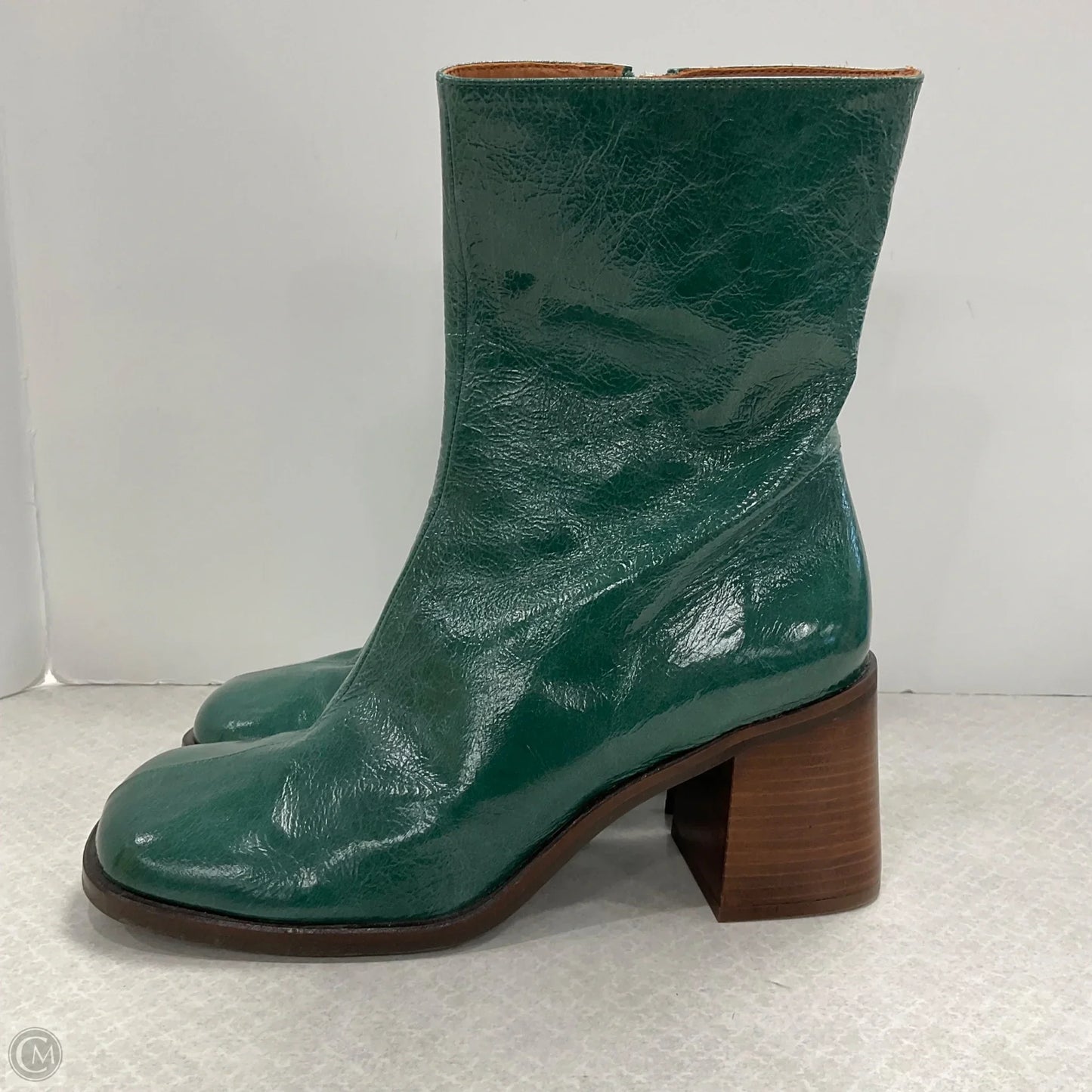 Boots Mid-calf Heels By Cma In Green, Size: 10