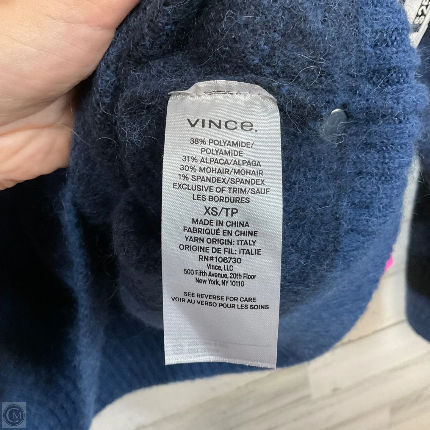 Sweater By Vince In Blue, Size: Xs
