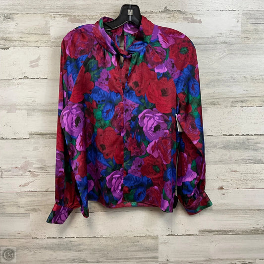 Blouse Long Sleeve By Talbots In Purple, Size: M