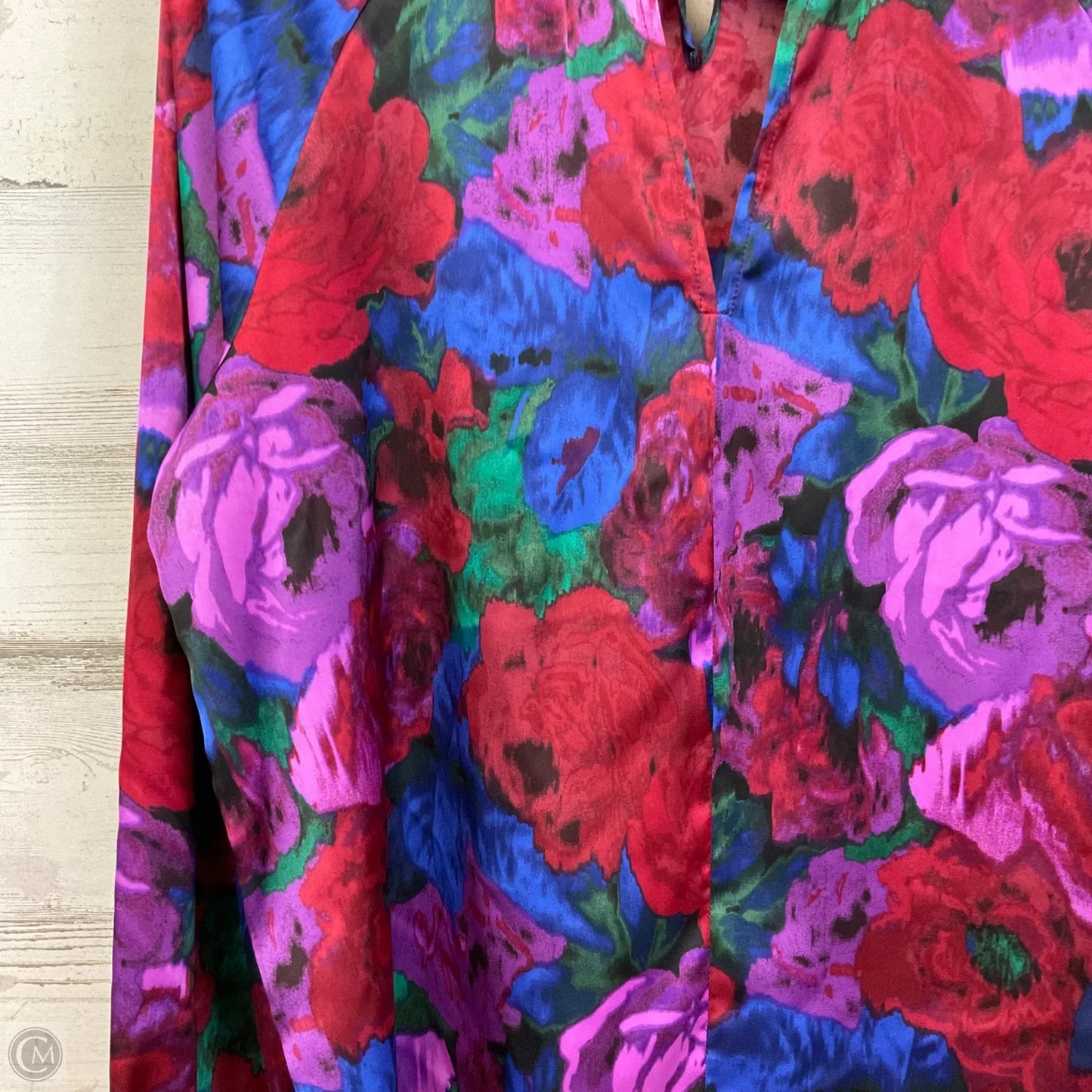 Blouse Long Sleeve By Talbots In Purple, Size: M