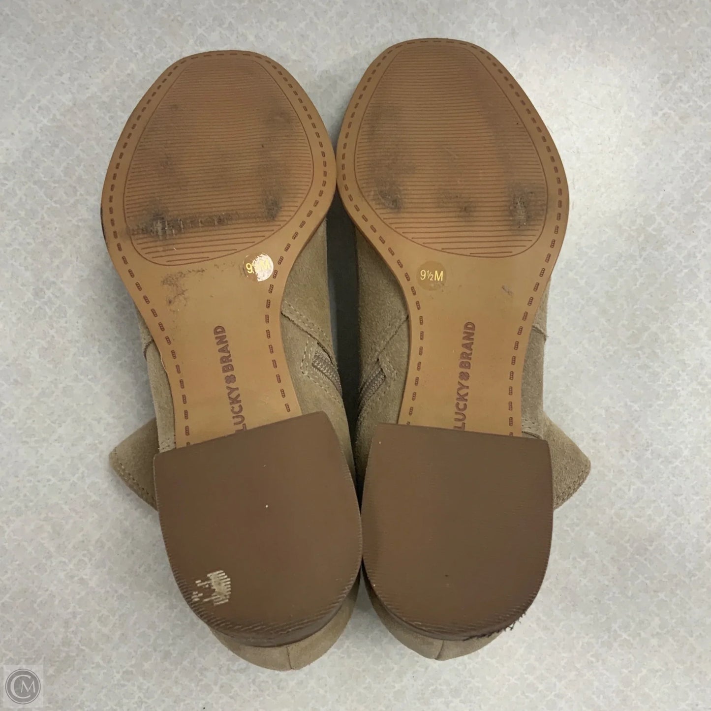 Boots Ankle Heels By Lucky Brand In Brown, Size: 9.5