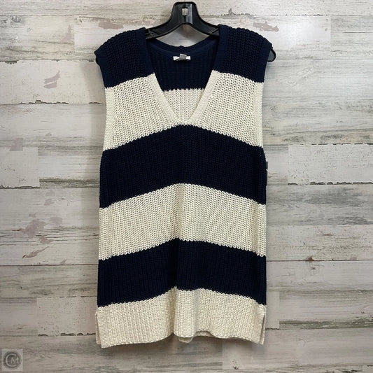 Vest Sweater By J. Jill In Brown & Cream, Size: L
