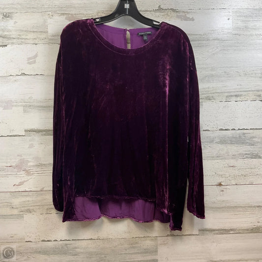 Blouse Long Sleeve By Eileen Fisher In Purple, Size: M