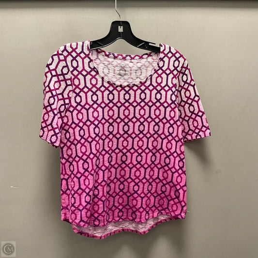Top Short Sleeve By Chicos In Purple, Size: Xs