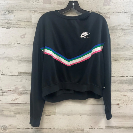 Athletic Sweatshirt Crewneck By Nike Apparel In Black, Size: L