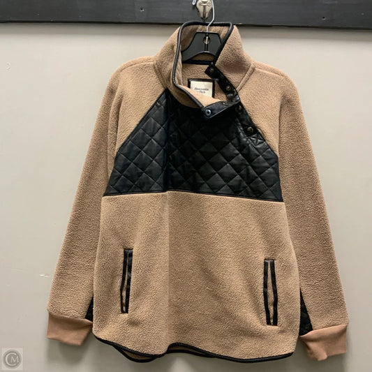 Jacket Fleece By Abercrombie And Fitch In Brown, Size: M