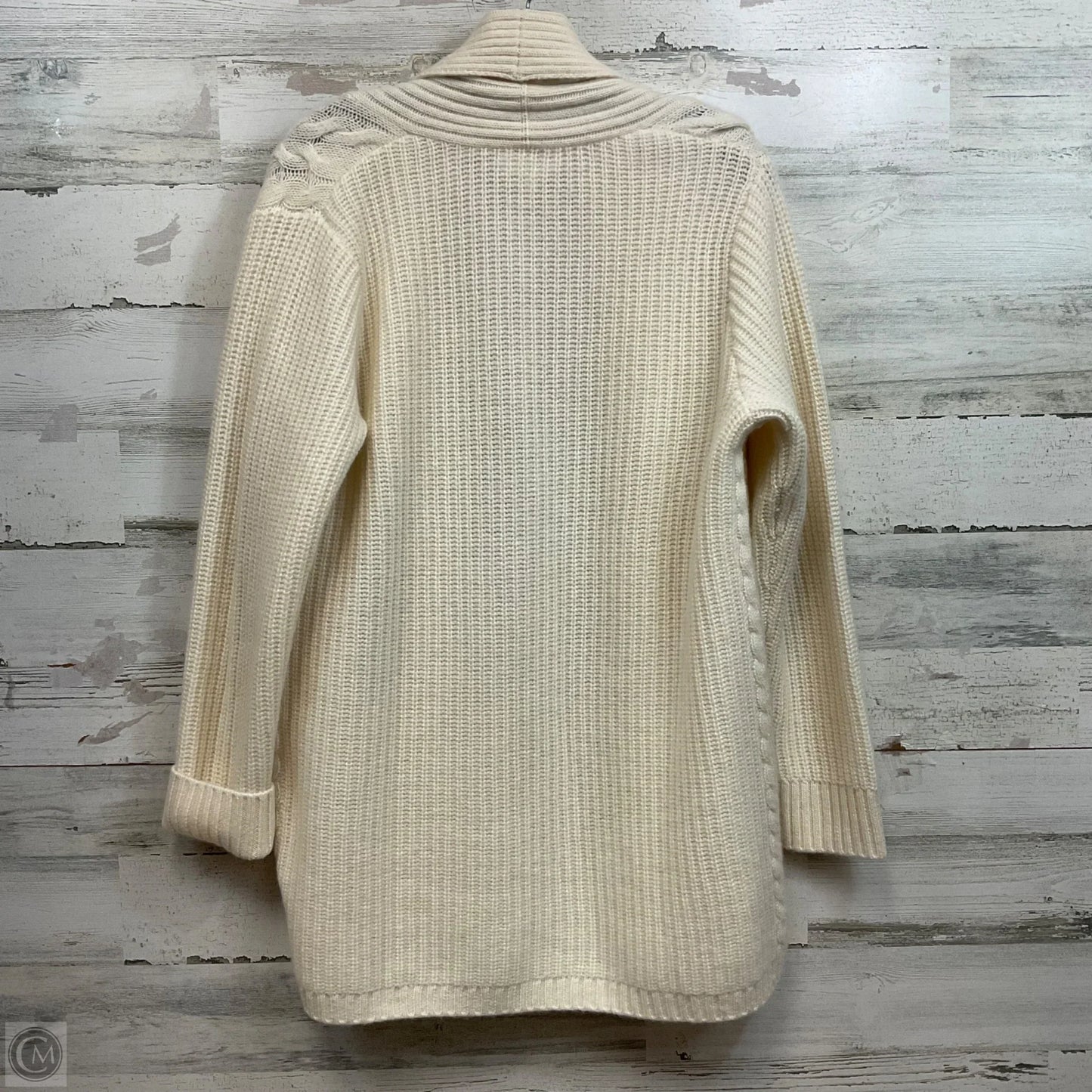 Sweater Cardigan By Talbots In Cream, Size: S