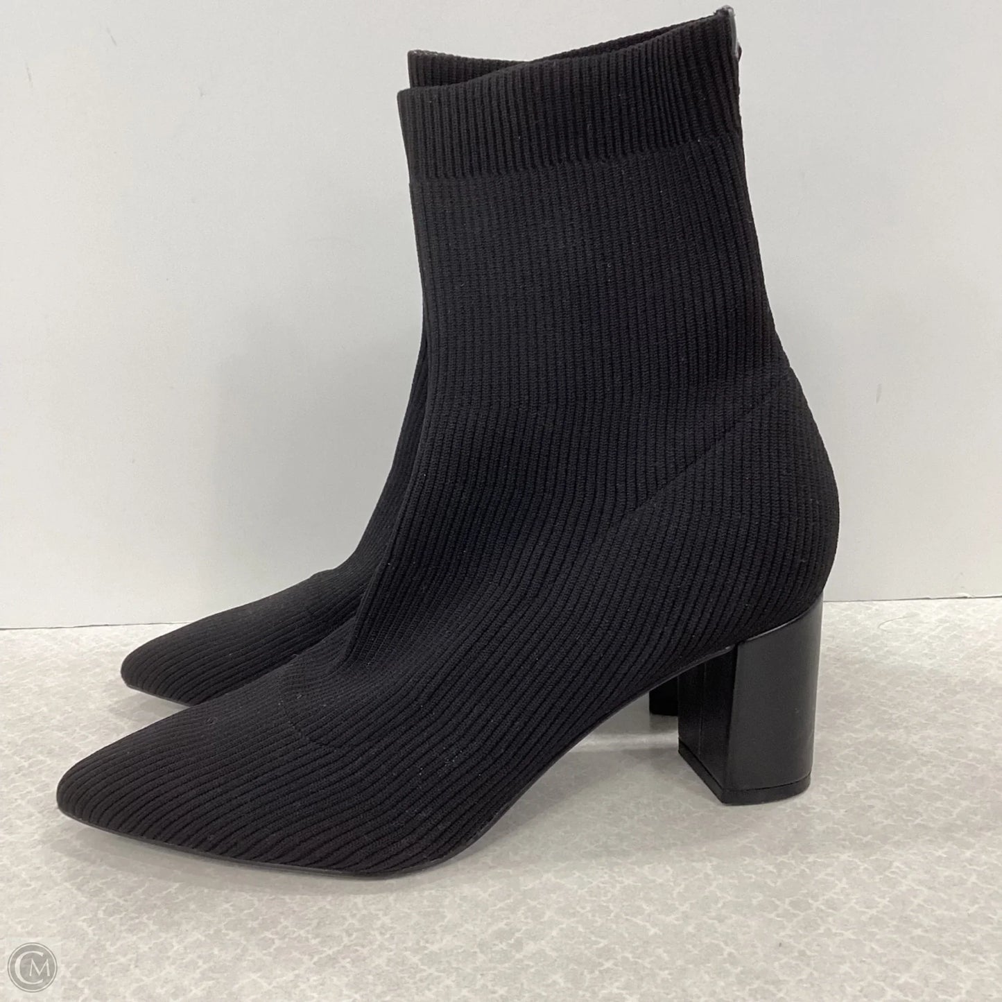 Boots Ankle Heels By Calvin Klein In Black, Size: 8.5