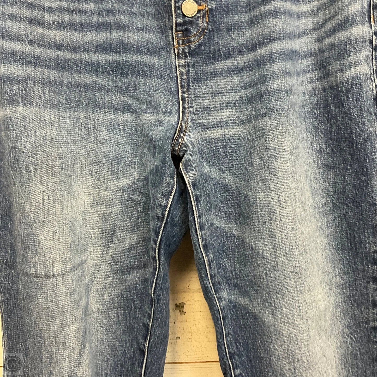 Jeans Straight By Liverpool In Blue Denim, Size: 10