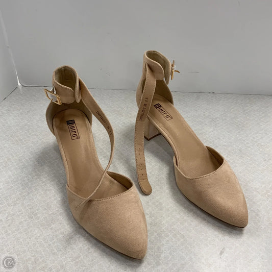 Shoes Heels Block By DIDIFU In Tan, Size: 8.5